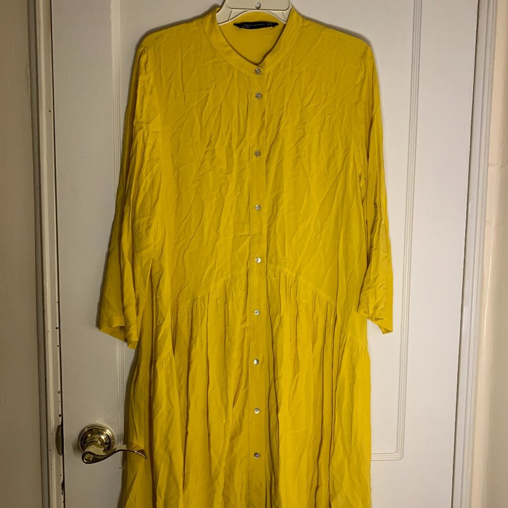 Zara Canary Yellow Tunic Dress